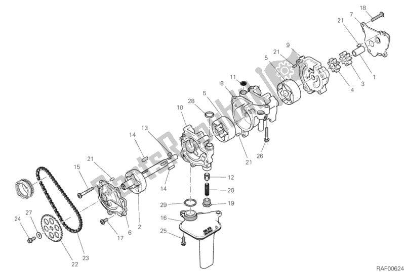 Todas as partes de Bomba De óleo do Ducati Superbike Panigale V4 S USA 1100 2018